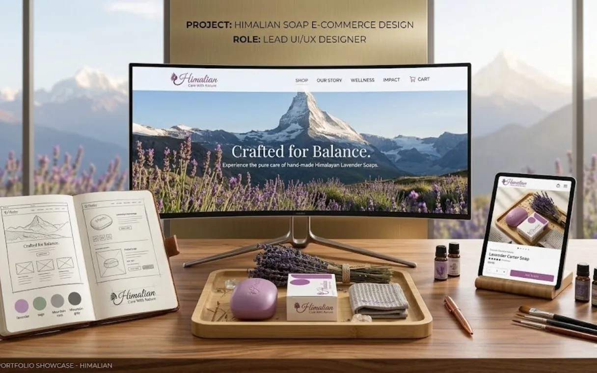 Himalian Soap e-commerce website UI/UX design